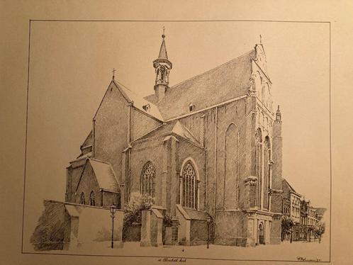 3 Pentekeningen van Grave e.o. door Piet Holman., Antiek en Kunst, Kunst | Tekeningen en Foto's, Ophalen of Verzenden
