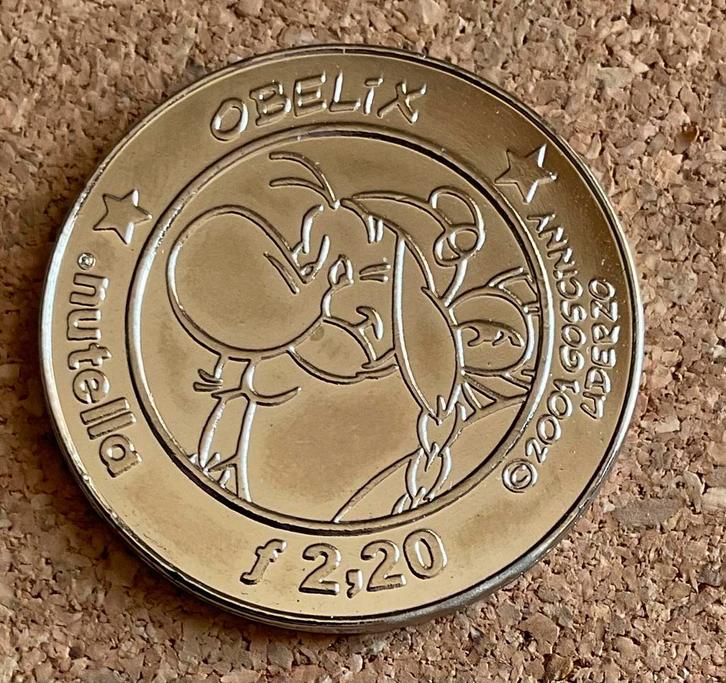 Penning - Nederland Nutella 1 Nutell Euro 2001 Obelix, Postzegels en Munten, Penningen en Medailles, Overige materialen, Nederland