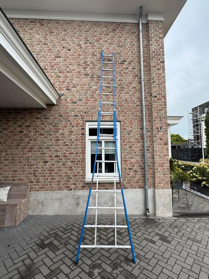 Skyworks Reformladder 2x10 - Lichtgewicht, Doe-het-zelf en Verbouw, Ladders en Trappen, Gebruikt, Ladder, 4 meter of meer, Opvouwbaar of Inschuifbaar