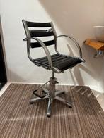 Te koop: 3 vintage kappersstoelen, Ophalen, Gebruikt, Zwart
