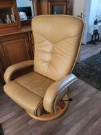 Lederen relaxed fauteuil, Huis en Inrichting, Fauteuils, Ophalen of Verzenden, Zo goed als nieuw