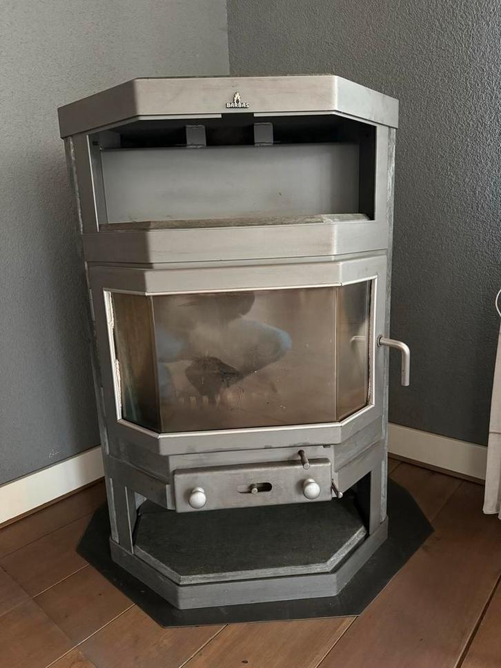 Barbas Hamar 90 – HamarLux Speksteen – Zeer goede staat, Huis en Inrichting, Kachels, Gebruikt, Vrijstaand, Houtkachel, Hout, Ophalen