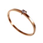 16 tot 18cm Stijve Armband Dames RVS Roségoudkleurig Bangle, Sieraden, Tassen en Uiterlijk, Armbanden, Met kristal, Birgitta-Gracht 33, 6465 EL Kerkrade, Nederland