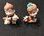 Vintage set 2 George Good aapjes Josef Originals beeldjes, Verzenden, Zo goed als nieuw, Dier
