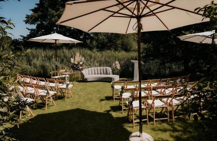 Bruiloft Decoratie Beige/Goud - Zijde Bloemen, Tuin en Terras, Partytenten, Zo goed als nieuw, Ophalen