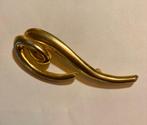 Vintage vergulde goudkleur grote art deco jugendstil broche, Overige materialen, Ophalen of Verzenden, Zo goed als nieuw, Goud