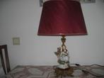 mooi gave vintage bronzen tafellamp inc mooie kap, 50 tot 75 cm, Zo goed als nieuw, Metaal, Klassiek vintage