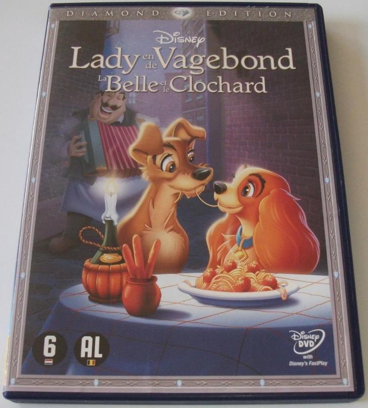 Dvd *** LADY EN DE VAGEBOND *** Walt Disney Gouden Rugnr 15, Cd's en Dvd's, Dvd's | Tekenfilms en Animatie, Zo goed als nieuw