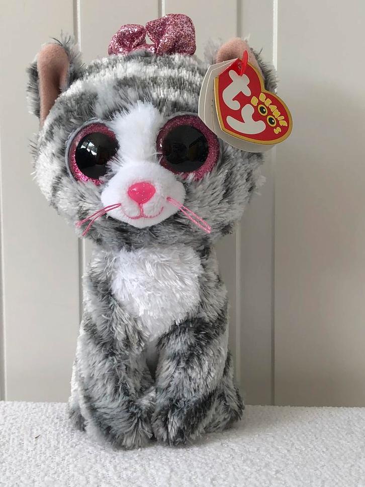 Ty beanie boo Kiki, 15 cm nieuw, Kinderen en Baby's, Speelgoed | Knuffels en Pluche, Zo goed als nieuw, Poes, Ophalen of Verzenden