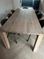Mooie eiken tafel (grey wash) 220 x 100, Huis en Inrichting, Tafels | Eettafels, Ophalen, Gebruikt, 100 tot 150 cm, Eikenhout