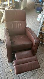 2x LeerTekoop lig stoel/ zit stoel, Huis en Inrichting, Fauteuils, Ophalen, Zo goed als nieuw, 50 tot 75 cm