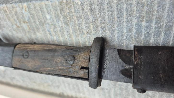 Duitse K98 bayonet CVL 43 nummergelijk, Verzamelen, Militaria | Tweede Wereldoorlog, Duitsland, Ophalen of Verzenden