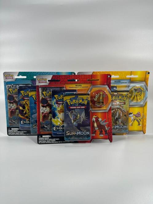 Pokémon 3 Pack Pin Blister Art Set, Hobby en Vrije tijd, Verzamelkaartspellen | Pokémon, Zo goed als nieuw, Overige typen, Verzenden