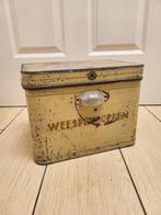 Antiek koekblik, winkelblik, bakkersblik, Weespermoppen., Ophalen of Verzenden, Gebruikt, Koek(jes)