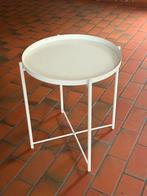 Salontafel Bijzettafel met dienblad IKEA, Minder dan 55 cm, Metaal of Aluminium, Rond, Zo goed als nieuw