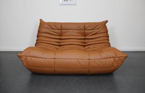Ligne Roset Togo 2-zits, cognac leer, Huis en Inrichting, Banken | Sofa's en Chaises Longues, Nieuw, Tweepersoons, Minder dan 150 cm