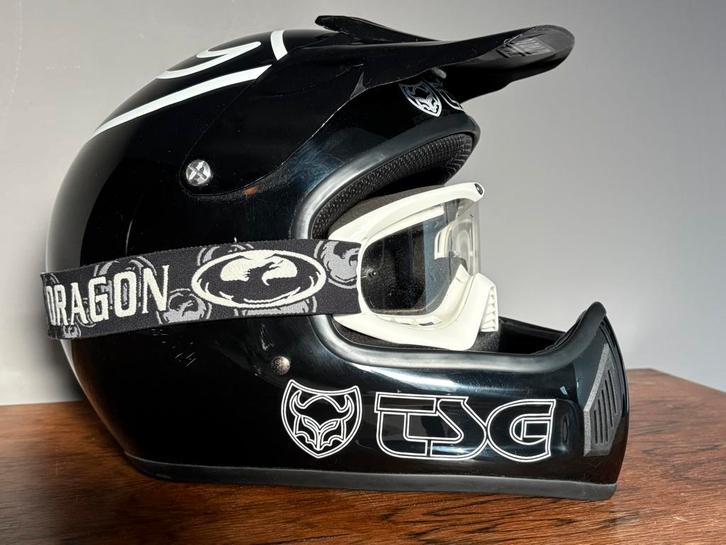 TSG Fullface Helm + Dragon Goggles – maat XL (61,5 cm), Motoren, Kleding | Motorhelmen, Heren, Integraalhelm, XL, Overige merken