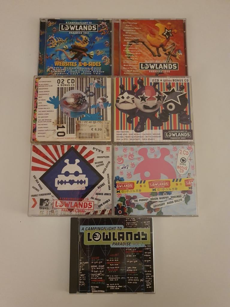 A CAMPINGFLIGHT TO LOWLANDS - 7 Verzamelcd's - vanaf 1.50€, Ophalen of Verzenden, Gebruikt