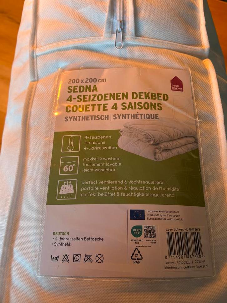 Nieuw Sedna 4-seizoenen dekbed 200x200, Huis en Inrichting, Slaapkamer | Beddengoed, Nieuw, Deken of Dekbed, Tweepersoons, Wit