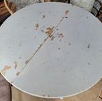 Ronde houten vintage tafel, Ophalen, Gebruikt