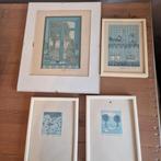 Blauwe zeefdrukjes (Letitia de Haas en Harriet Bridgedale), Minder dan 50 cm, Ophalen of Verzenden, Nvt, Minder dan 50 cm