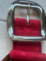Rode leren riem Ralph Lauren 85 / 97 cm, Kleding | Dames, Riemen en Ceinturen, 80 tot 90 cm, 3 tot 5 cm, Echt leder, Nieuw