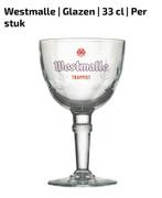 Te koop: 12x Westmalle glas 33cl, Ophalen of Verzenden