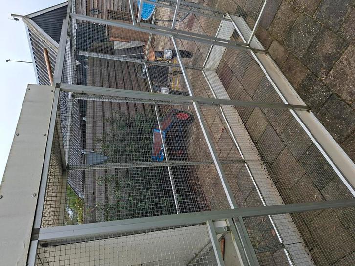Volière, Dieren en Toebehoren, Vogels | Hokken en Kooien, Zo goed als nieuw, Volière, Aluminium, Ophalen