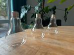 Gloeilamp vaasjes, glazen, Overige kleuren, Ophalen of Verzenden, Minder dan 50 cm, Glas
