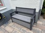 Tuinbank kunststof met opbergruimte, Tuin en Terras, Ophalen, Gebruikt, Aluminium
