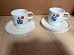2 x Mepal Douwe egberts campingservies kop en schotel, Huis en Inrichting, Ophalen of Verzenden, Zo goed als nieuw