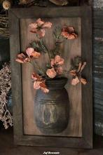 Houten lijst met kruik sober / wandpaneel kruik/ kruik lijst, Www.jufbrocante.nl, Www.jufbrocante.nl, Nieuw, Ophalen of Verzenden