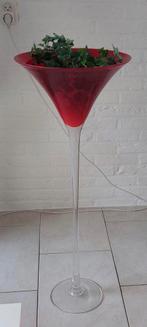 Mooie & elegante Trendhopper Hooge
rode glazen Vaas, Ophalen of Verzenden, Minder dan 50 cm, Rood, Glas