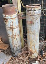 2x carbid bussen 120liter + steun, Ophalen, Gebruikt, IJzer