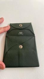 Te koop: Groen leren portemonneetje van Hermes., Sieraden, Tassen en Uiterlijk, Portemonnees, Ophalen, Gebruikt, Groen, Leer