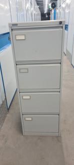 Nette metalen dossierkast met 4 lades en sleutel, Huis en Inrichting, Kasten | Roldeurkasten en Archiefkasten, Ophalen, 50 tot 100 cm