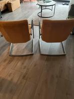 2 Stoelen met Metaal Frame - Goede Conditie, Huis en Inrichting, Fauteuils, Minder dan 50 cm, Minder dan 75 cm, Ophalen of Verzenden