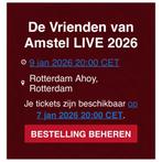 2 tickets voor vrienden van Amstel live, Tickets en Kaartjes, Evenementen en Festivals, Twee personen