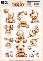 Berrie's Beauties CD12322 Teddy Present 3D knipvel A4, ., Nieuw, Ophalen of Verzenden, .