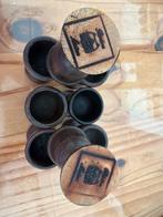 Rivièra Maison Houten eierdoppen 4/8 stuks, Ophalen of Verzenden, Zo goed als nieuw