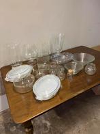 17 stuks vintage glaswerk vazen schalen o.a. 2 x Phoenix, Ophalen