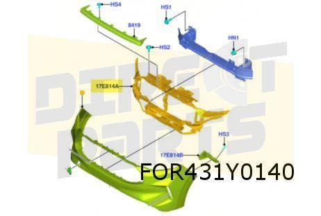 Ford Transit Custom (11/23-) voorbumperversteviging Originee, Auto-onderdelen, Carrosserie en Plaatwerk, Bumper, Ford, Voor, Nieuw