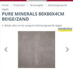 11x tuintegels nieuw beton gardenlux pure mineral 80x80, Tuin en Terras, Grind, Keien en Split, Nieuw, Overige materialen, Grijs