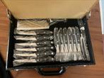 Nieuw 24-delig messenset bestek royal swiss met koffer, Ophalen of Verzenden, Nieuw, Rvs of Chroom