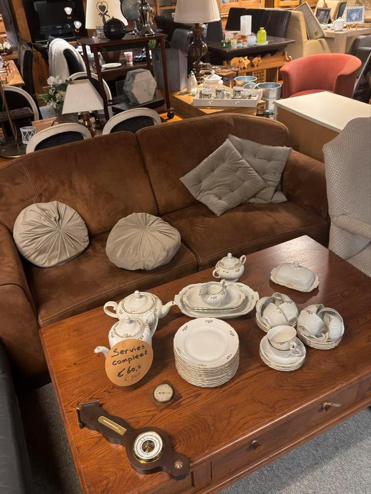 Bankstel met kussens - Comfortabel en stijlvol, Huis en Inrichting, Banken | Bankstellen, Gebruikt, Rechte bank, Driepersoons