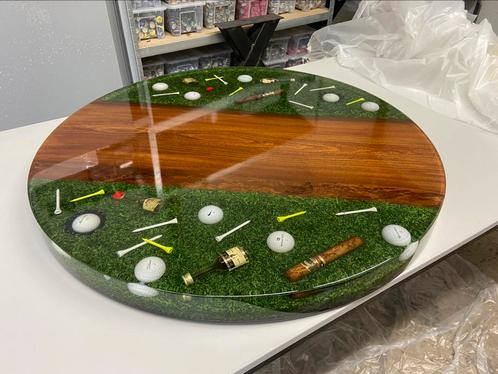 Luxe Golf Epoxy Tafel – 80 cm – Uniek Handgemaakt Design, Sport en Fitness, Golf, Nieuw, Ophalen