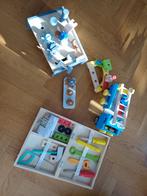 Houten bouwsets met gereedschapskoffer, werkbank en auto, Kinderen en Baby's, Ophalen, Gebruikt, Overige typen