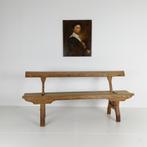 antieke Victoriaanse Pitch Pine treinbank, Antiek en Kunst, Antiek | Meubels | Stoelen en Banken, Ophalen