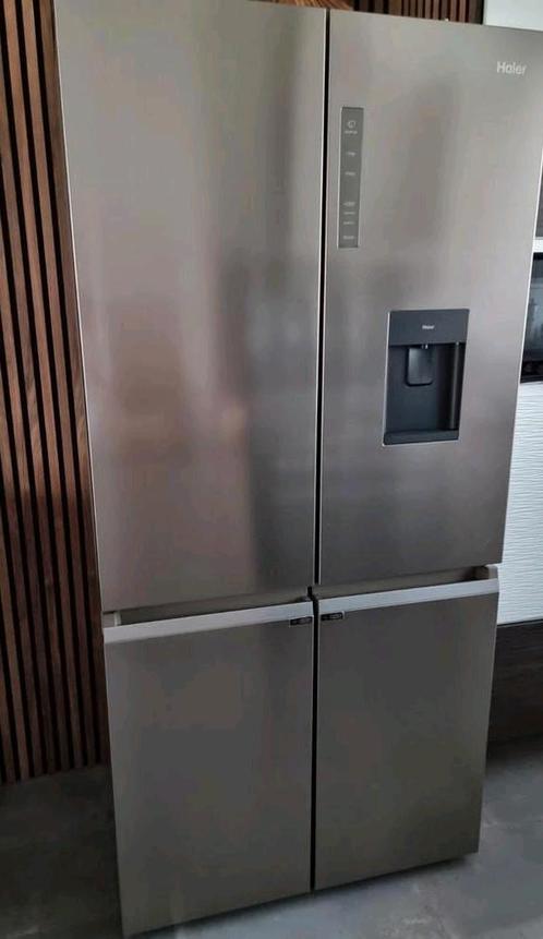 Haier htf-520ip7 Amerikaanse koelkast met ijsblokjes, Witgoed en Apparatuur, Koelkasten en IJskasten, Zo goed als nieuw, Met aparte vriezer