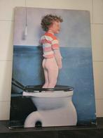 Vintage houtenbord met foto, Ophalen of Verzenden, Gebruikt, Print